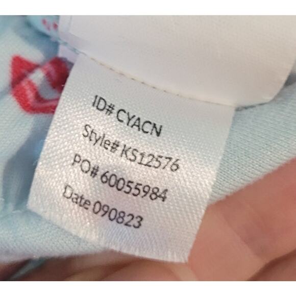 Kate Spade Blue Print Pajama Set Medium Shorts PJs Slumber Party EUC - Picture 11 of 11